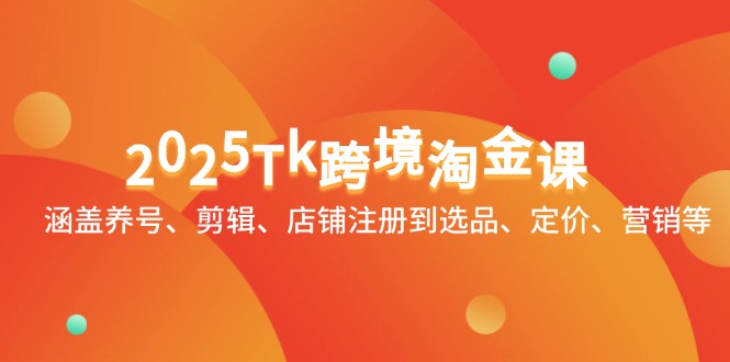 （14638期）2025Tk跨境淘金课：涵盖养号、剪辑、店铺注册到选品、定价、营销等-大叔网创联盟