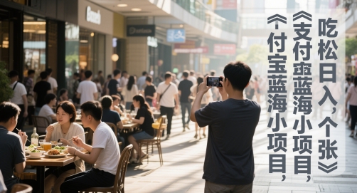 支付宝蓝海小项目，吃饭逛街拍个照，轻松日入1张-大叔网创联盟