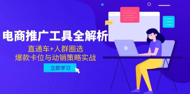 （14866期）电商推广工具全解析，直通车+人群圈选，爆款卡位与动销策略实战-大叔网创联盟