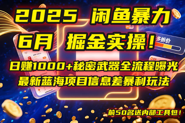 （14964期）2025闲鱼暴力掘金实操！日赚1000+秘密武器全流程曝光，最新蓝海项目信…-大叔网创联盟