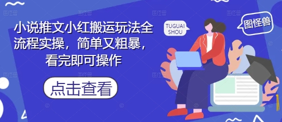 小说推文小红搬运玩法全流程实操，简单又粗暴，看完即可操作-大叔网创联盟