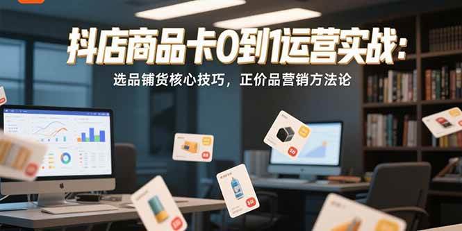 （15329期）抖店商品卡0到1运营实战：选品铺货核心技巧，正价品营销方法论-大叔网创联盟