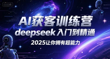 AI获客训练营，deepseek入门到精通，2025让你拥有超能力-大叔网创联盟