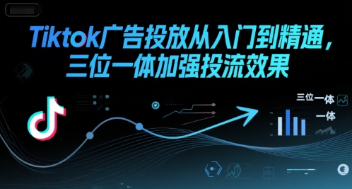 Tiktok广告投放从入门到精通，三位一体加强投流效果-大叔网创联盟