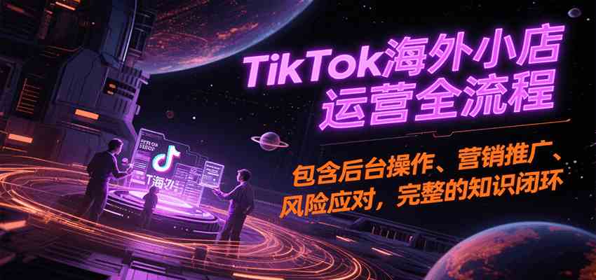 TikTok海外小店运营全流程，包含后台操作、营销推广、风险应对，完整的知识闭环-大叔网创联盟