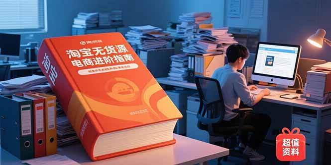 （15317期）淘宝无货源电商进阶指南，包含新人课、进阶课，配套资料，蓝海选品等-大叔网创联盟