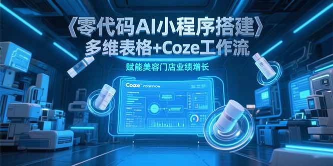 （15239期）零代码AI小程序搭建，多维表格+Coze工作流，赋能美容门店业绩增长-大叔网创联盟