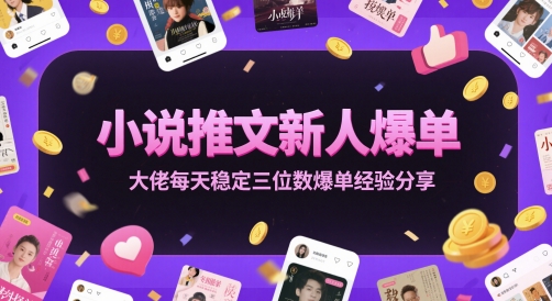 小说推文新人爆单大佬每天稳定三位数爆单经验分享-大叔网创联盟