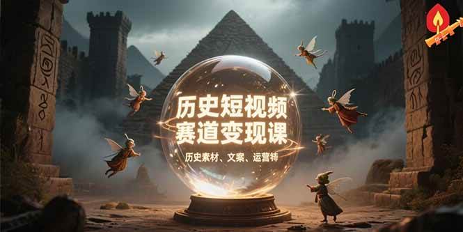 图片[1]-（15386期）历史短视频赛道变现课，百集素材库应用，文案剪辑技巧，账号运营全案-大叔网创联盟