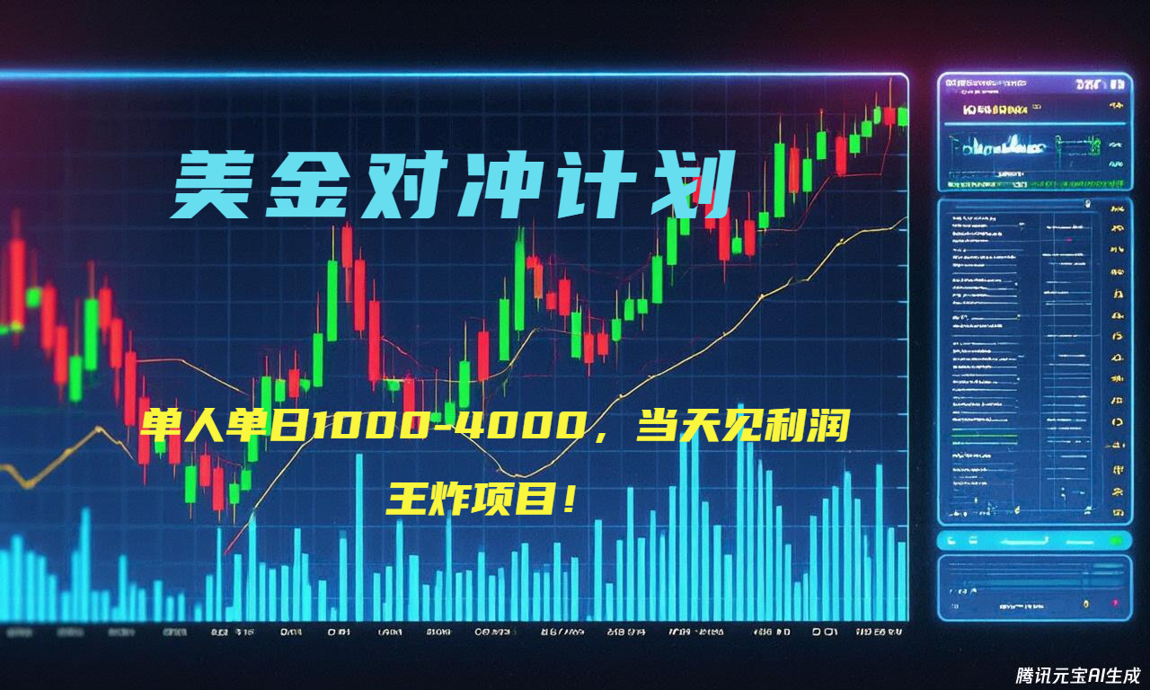 2025年最暴力项目“美金先登计划”最新最强对冲战法，每日实际收益1K-4K-大叔网创联盟