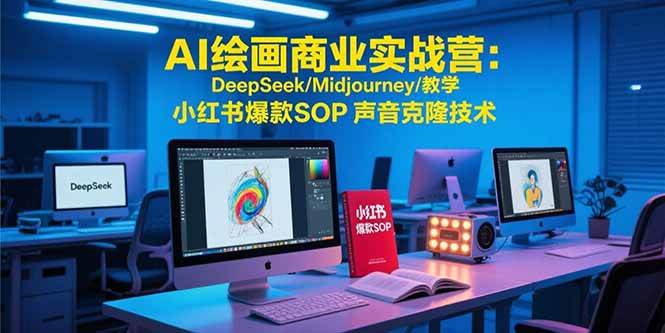（15460期）AI绘画商业实战营：DeepSeek/Midjourney/教学 小红书爆款SOP 声音克隆技术-大叔网创联盟