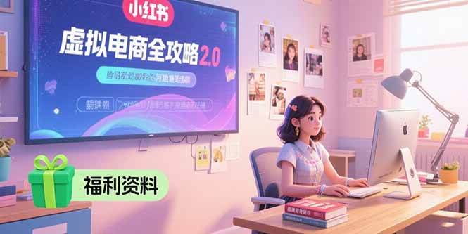 （15387期）虚拟电商全攻略2.0，开店选品实操流程，账号定位、货源发布、笔记发布技巧-大叔网创联盟