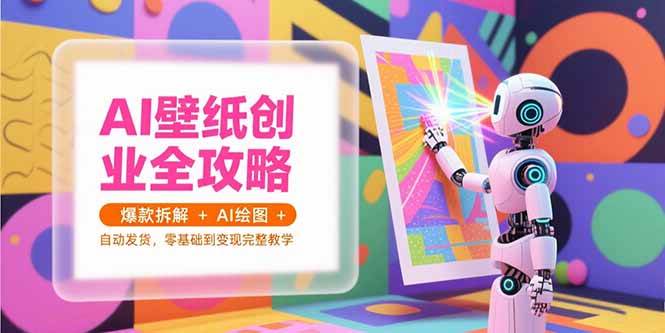 （15312期）AI壁纸创业全攻略，爆款拆解+AI绘图+自动发货，零基础到变现完整教学-大叔网创联盟