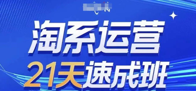 淘系运营21天速成班(更新25年7月)，0基础轻松搞定淘系运营，不做假把式-大叔网创联盟