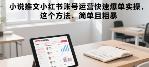 小说推文小红书账号运营快速爆单实操，这个方法，简单且粗暴-大叔网创联盟