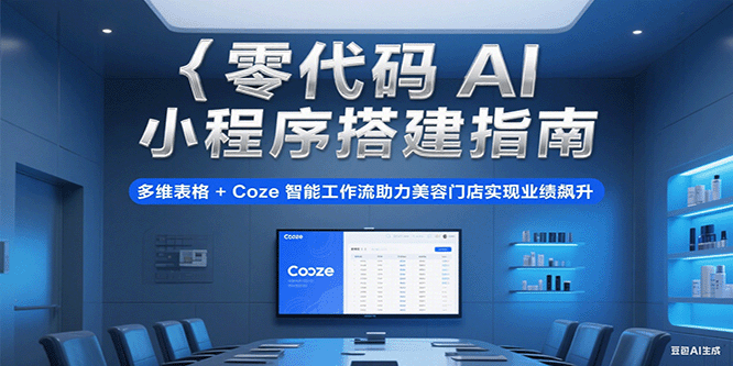 零代码AI小程序搭建指南，多维表格+Coze智能工作流助力美容门店实现业绩飙升-大叔网创联盟