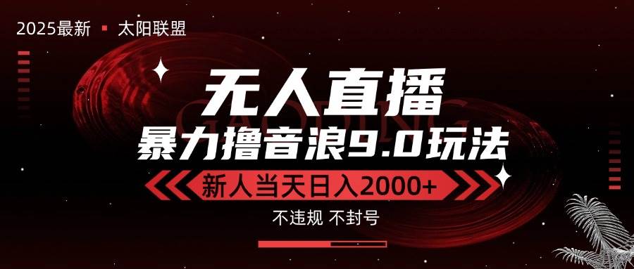 （15358期）最新抖音无人直播撸音浪独家9.0玩法，防封智能黑科技，新手当天日入2000+-大叔网创联盟