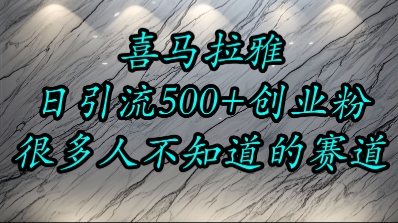 喜马拉雅，小而精的流量赛道，日进500+精准创业粉-大叔网创联盟