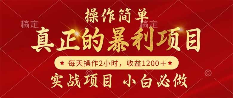 （14978期）真正的暴利项目，操作简单，每天收益1200＋，自己做老板-大叔网创联盟