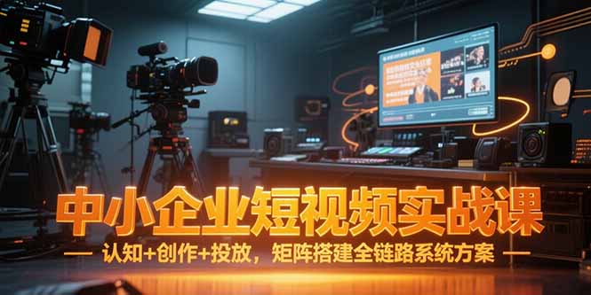 中小企业短视频实战课，认知+创作+投放，矩阵搭建全链路系统方案-大叔网创联盟
