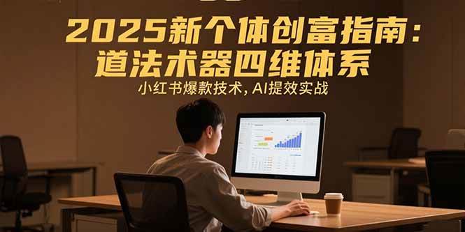 （15477期）2025新个体创富指南：道法术器四维体系，小红书爆款技术，AI提效实战-大叔网创联盟