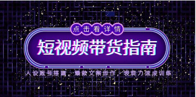 （14912期）2025短视频带货指南，人设账号搭建，爆款文案创作，表现力速成训练-大叔网创联盟