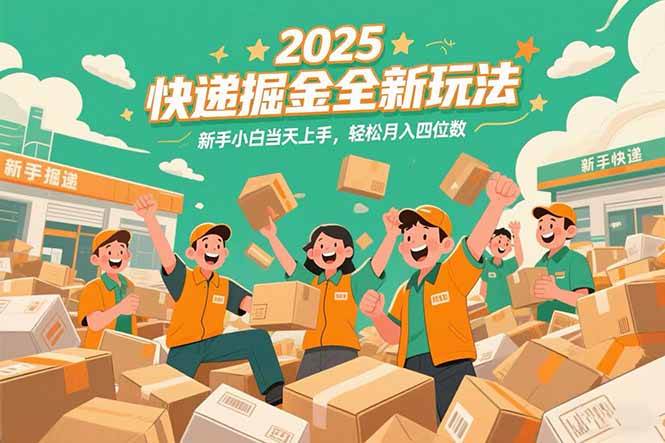 （15244期）2025快递掘金全新玩法，新手小白当天上手，轻松月入四位数！-大叔网创联盟