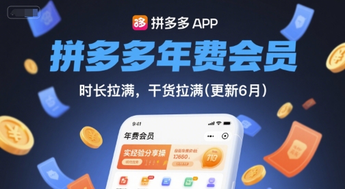 拼多多年费会员，实经验分享操，时长拉满，干货拉满(更新7月)-大叔网创联盟