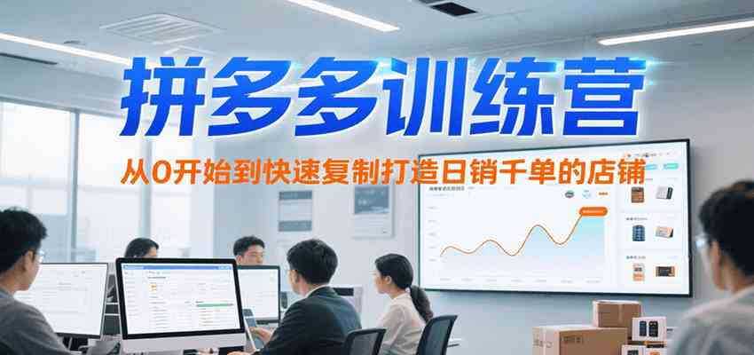 拼多多训练营，从0开始到快速复制打造日销千单的店铺（更新7月）-大叔网创联盟