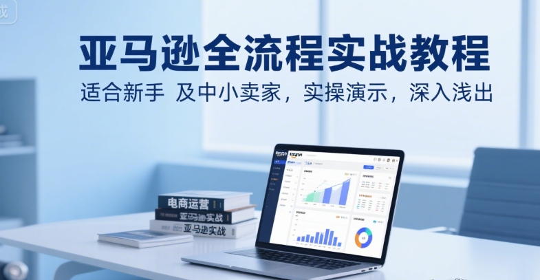 亚马逊全流程实战教程，适合新手及中小卖家，实操演示，深入浅出-大叔网创联盟