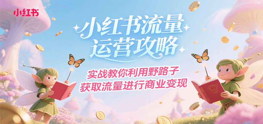 小红书流量运营攻略，实战教你利用野路子获取流量进行商业变现-大叔网创联盟
