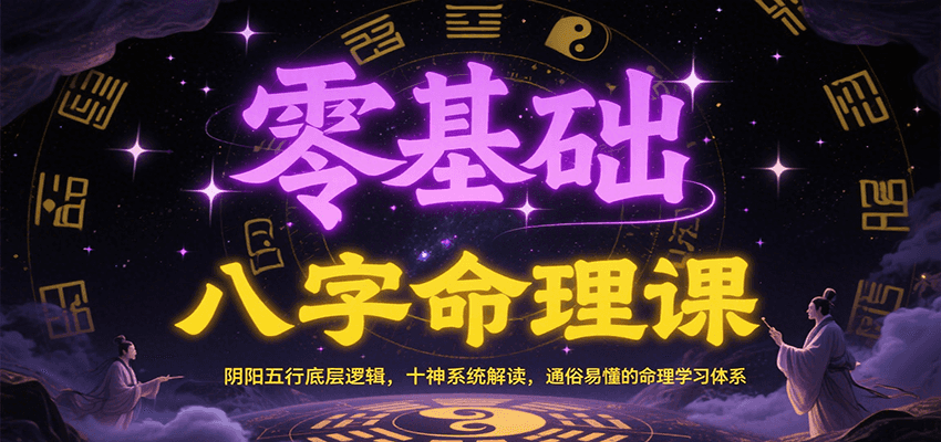 零基础八字命理课：阴阳五行底层逻辑，十神系统解读，通俗易懂的命理学习体系-大叔网创联盟