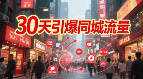 30天引爆同城流量：团购篇 认知篇 流量篇 来客篇 达人篇 老板人设IP篇 投流篇-大叔网创联盟