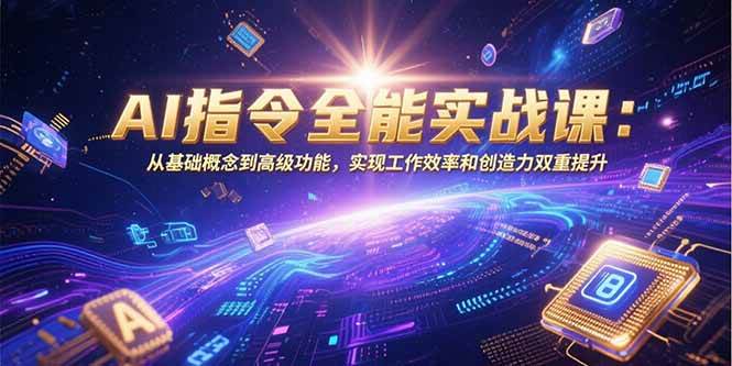 （15455期）AI指令全能实战课：从基础概念到高级功能，实现工作效率和创造力双重提升-大叔网创联盟