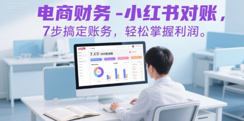 电商财务-小红书对账，7步搞定账务，轻松掌握利润-大叔网创联盟