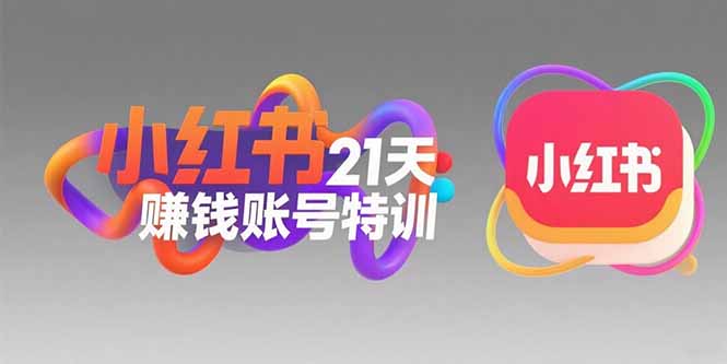 小红书21天赚钱账号特训：黄金定位技巧，高转粉文案创作，科学引流策略-大叔网创联盟