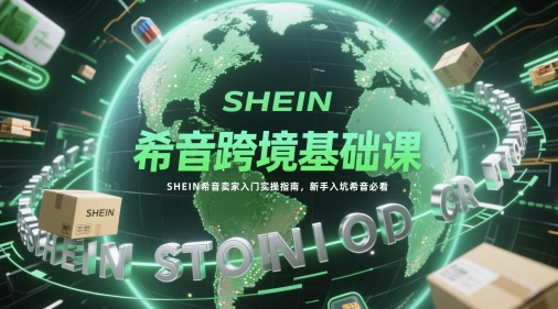 希音跨境基础课，SHEIN希音卖家入门实操指南，新手入坑希音必看-大叔网创联盟