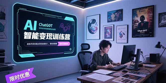 （15389期）AI智能变现训练营，ChatGPT写作变现，电影解说制作，图文带货方法论-大叔网创联盟