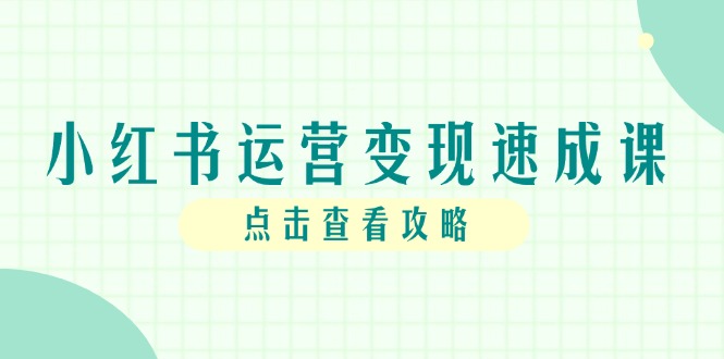 （14951期）小红书运营变现速成课，账号搭建到暴力起号，个人IP全流程指南-大叔网创联盟