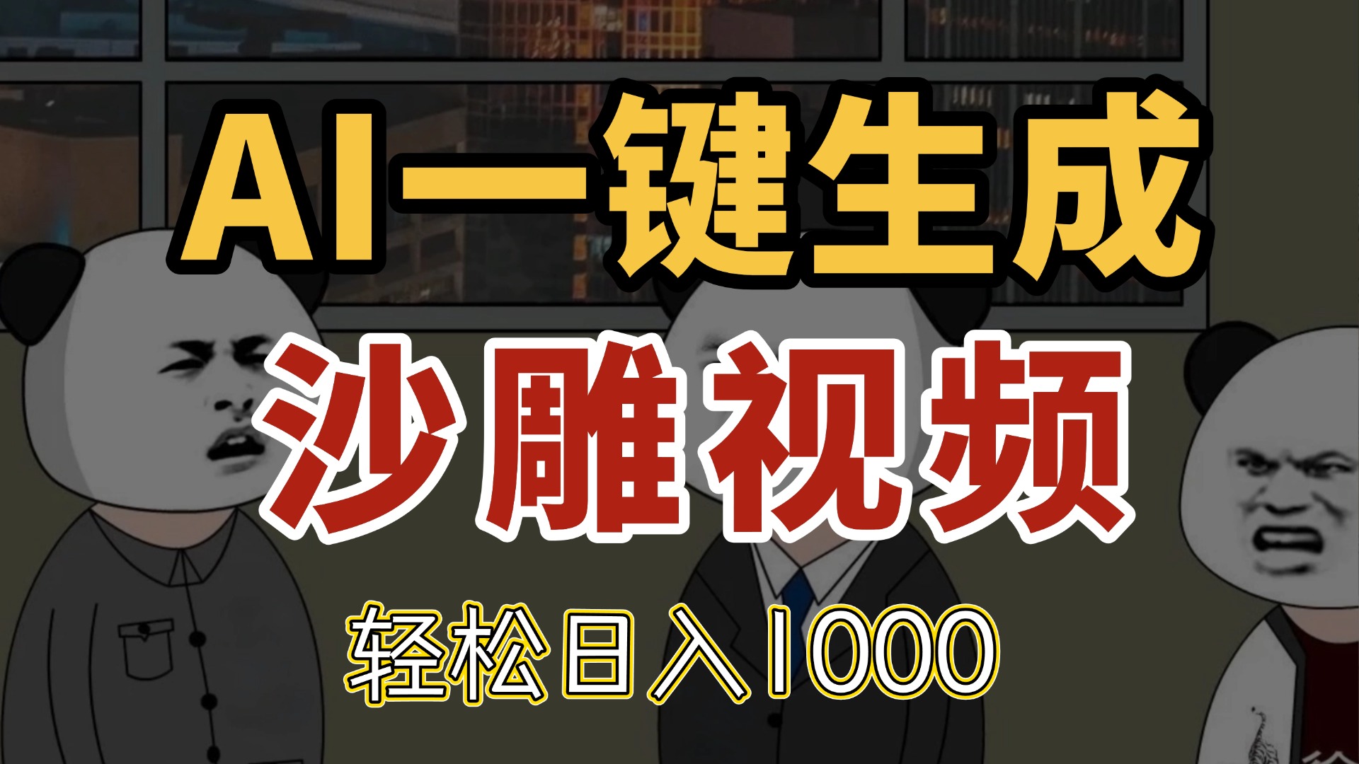 （14756期）AI一键生成沙雕视频，一条视频千万播放，轻松日入1000-大叔网创联盟