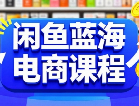 闲鱼蓝海电商课程，手把手助你快速上手，轻松实现闲鱼稳定盈利-大叔网创联盟