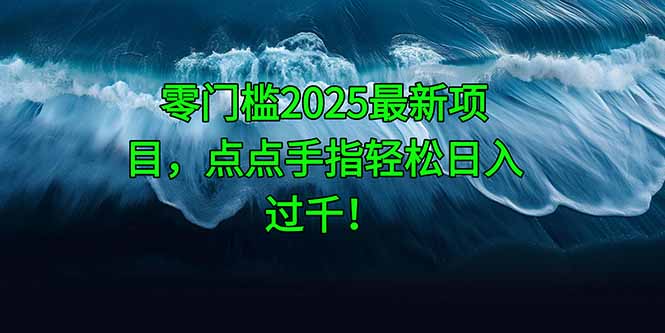 （14744期）零门槛2025最新项目，点点手指轻松日入过千！-大叔网创联盟