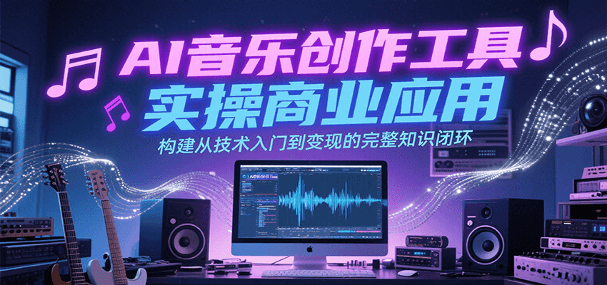 AI音乐创作工具实操商业应用，构建从技术入门到变现的完整知识闭环-大叔网创联盟
