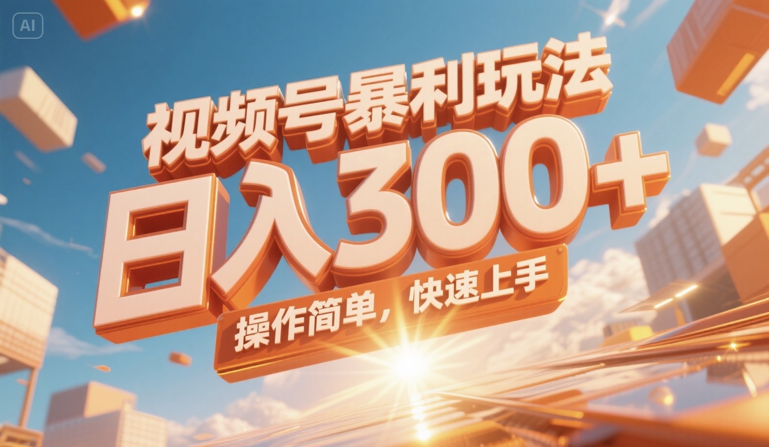 视频号暴利玩法，日入300+，操作简单，快速上手。-大叔网创联盟