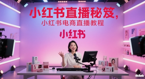 小红书直播秘笈，小红书电商直播教程-大叔网创联盟