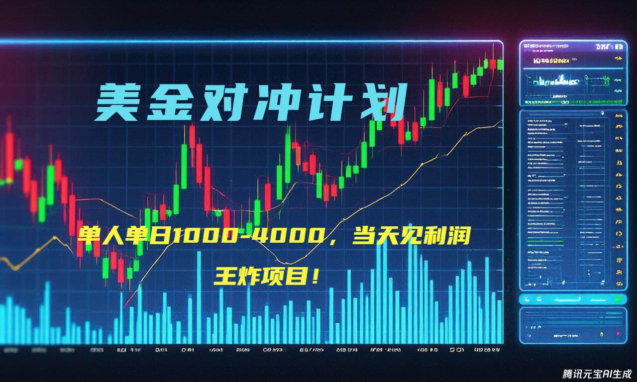 （15333期）2025年最暴力项目“美金先登计划”最新最强对冲战法，每日实际收益1K-4K-大叔网创联盟