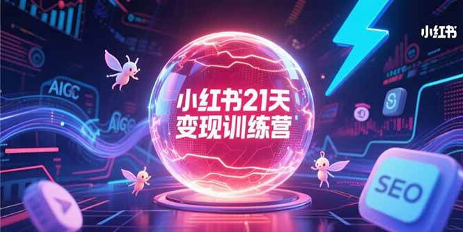 （15328期）小红书21天变现训练营，AIGC工具高效应用，SEO优化核心技巧-大叔网创联盟