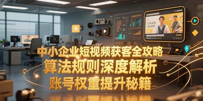 （15326期）中小企业短视频获客全攻略，算法规则深度解析，账号权重提升秘籍-大叔网创联盟