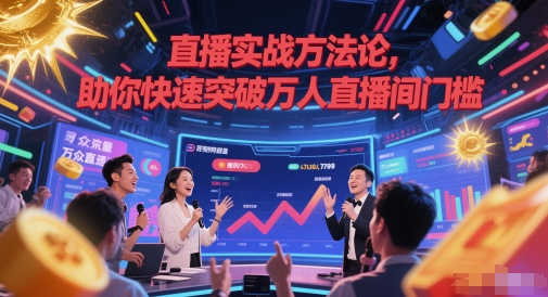 直播实战方法论，助你快速突破万人直播间门槛-大叔网创联盟
