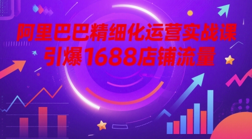 阿里巴巴精细化运营实战课，引爆1688店铺流量-大叔网创联盟